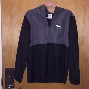 VS PINK Black and Grey Windbreaker/Anorak